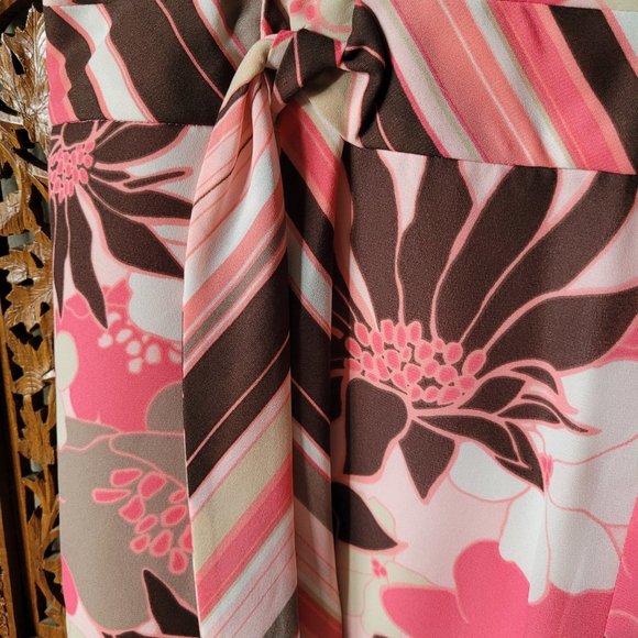 Anne Taylor Loft Hibiscus Tropical Pink Skirt - Picture 8 of 9
